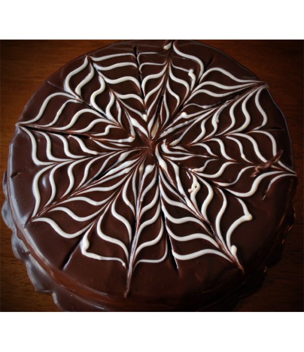 Floral Webbed Chocolate Cake